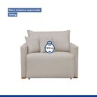 Poltrona Retrátil E Reclinável 110cm Júlia Veludo   Veludo/be