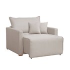 Poltrona Retrátil E Reclinável 110cm Júlia Veludo   Veludo/be