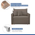 Poltrona Retrátil E Reclinável 110cm Júlia Veludo   Veludo/be