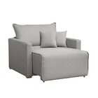 Poltrona Retrátil E Reclinável 110cm Júlia Veludo/creme