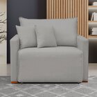 Poltrona Retrátil E Reclinável 110cm Júlia Veludo/creme