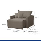 Poltrona Retrátil E Reclinável 110cm Júlia Veludo Yescasa Vel