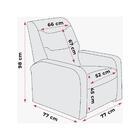 Poltrona Retrátil E Reclinável 77cm Com Tecido Suede Multimóv