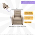 Poltrona Retrátil E Reclinável 77cm Com Tecido Suede Multimóv
