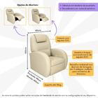 Poltrona Retrátil E Reclinável 80cm Com Material Sintético Mu