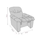 Poltrona Retrátil E Reclinável 83cm Tecido Suede Multimóveis