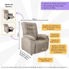 Poltrona Retrátil E Reclinável 88cm Com Pés Multimóveis Cr452