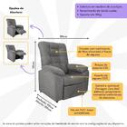 Poltrona Retrátil E Reclinável 88cm Com Pés Multimóveis Cr452