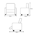 Poltrona Retrátil E Reclinável Articulada Com Acionamento Elé