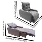 Poltrona Retratil E Reclinavel Com Rodape Regulavel Azera Rosa