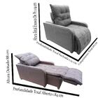 Poltrona Retratil E Reclinavel Com Rodape Regulavel Azera Ver