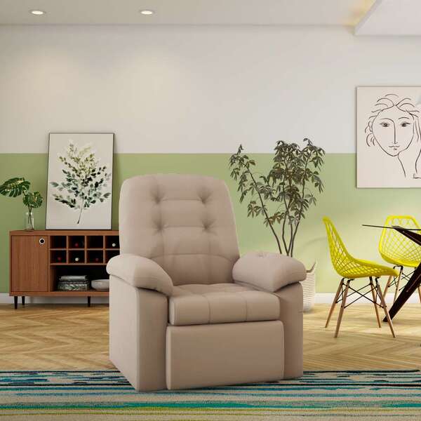 Poltrona Retrátil E Reclinável Estoril Brazilian Coffee