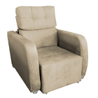 Poltrona Retratil E Reclinavel Safira Bege Suede