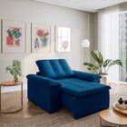 Poltrona Retrátil Palmeira Cabecasa Madeiraoriginals Azul