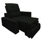 Poltrona Retrátil Reclinável Veludo Preto