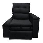 Poltrona Retrátil Reclinável Veludo Preto