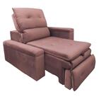 Poltrona Retrátil Reclinável Veludo Rose