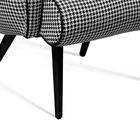 Poltrona Retrô Com Pés Palito Daf Mobiliário - Preto/branco