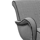 Poltrona Retrô Com Pés Palito Daf Mobiliário - Preto/branco