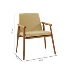 Poltrona Rodrigues Com Tecido Linho - Amarelo