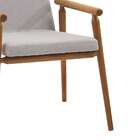 Poltrona Rodrigues Pé Palito Linho Cinza