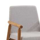 Poltrona Rodrigues Pé Palito Linho Cinza