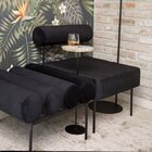 Poltrona Rolinho Veludo Linee Preto