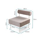 Poltrona Rolinho Veludo Linee Taupe