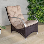 Poltrona Roma  Para Área Externa De Alumínio E Fibra Sintética