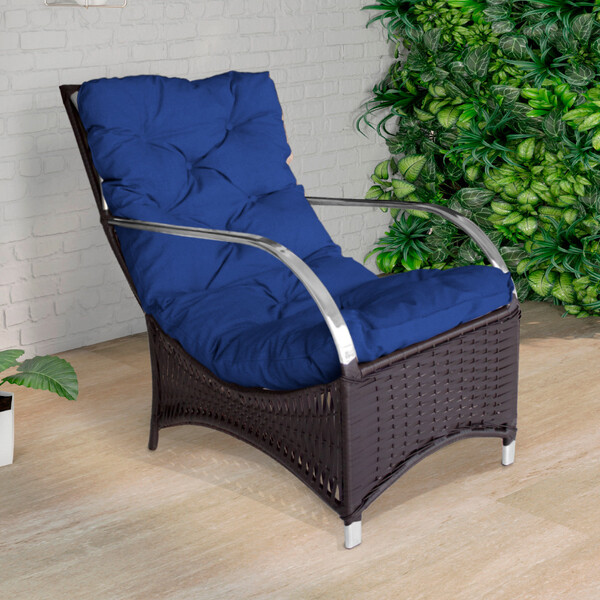 Poltrona Roma  Para Área Externa De Alumínio E Fibra Sintética