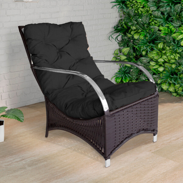 Poltrona Roma  Para Área Externa De Alumínio E Fibra Sintética