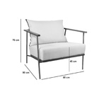 Poltrona Roma Em Metal Dourado Agarb Decor Linho Bege Claro