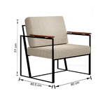 Poltrona Roma Linho Com Ratan Bm Tubulares Branco