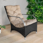 Poltrona Roma Para Área Externa De Alumínio E Fibra Sintética