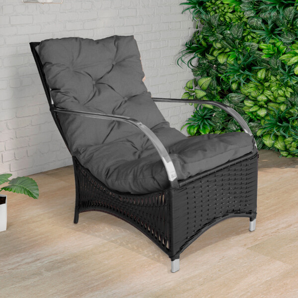 Poltrona Roma Para Área Externa De Alumínio E Fibra Sintética