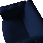 Poltrona Ruby Pés Palito Suede Azul Marinho - D'classe Decor