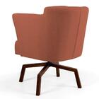 Poltrona Sabrina Base Ka Giratória Imbuia B-262 Veludo Telha