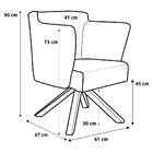 Poltrona Sabrina C-465 Linho Chumbo
