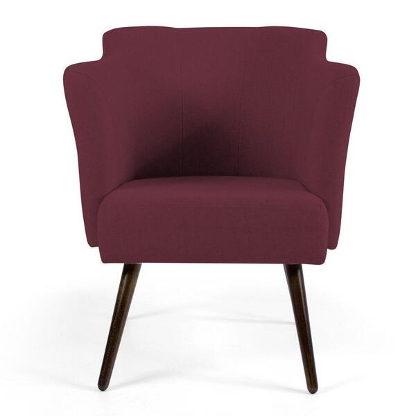Poltrona Sabrina Pés Palito B-278 Veludo Marsala
