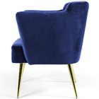 Poltrona Sabrina Pés Palito Gold Veludo Azul Royal