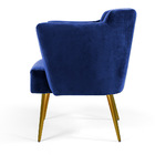 Poltrona Sabrina Veludo Azul Oxford B-304 Pés Palito Metálico