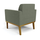 Poltrona Sala Base Madeira Castanho Kit 2 Marisa Bouclê D03 -