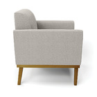 Poltrona Sala Base Madeira Castanho Kit 2 Marisa Bouclê D03 -