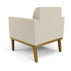 Poltrona Sala Base Madeira Castanho Kit 2 Marisa Bouclê D03 -