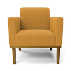 Poltrona Sala Base Madeira Castanho Kit 2 Marisa Bouclê Mosta