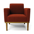 Poltrona Sala Base Madeira Castanho Kit 2 Marisa Bouclê Terra