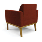 Poltrona Sala Base Madeira Castanho Kit 2 Marisa Bouclê Terra