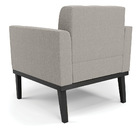 Poltrona Sala Base Madeira Fixa Pto Kit 2 Elisa Bouclê Cinza