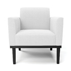 Poltrona Sala Base Madeira Preto Kit 2 Marisa Bouclê D03 - D'