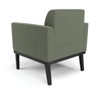 Poltrona Sala Base Madeira Preto Kit 2 Marisa Bouclê Pistache